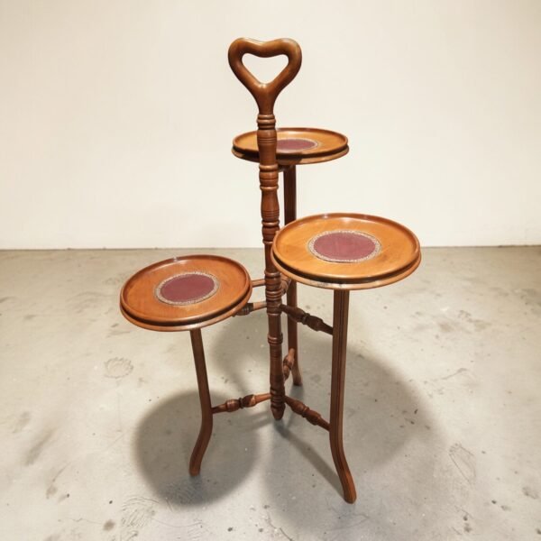 Vintage Valente plantenstaander van notelaar – Spanje, ca. 1960