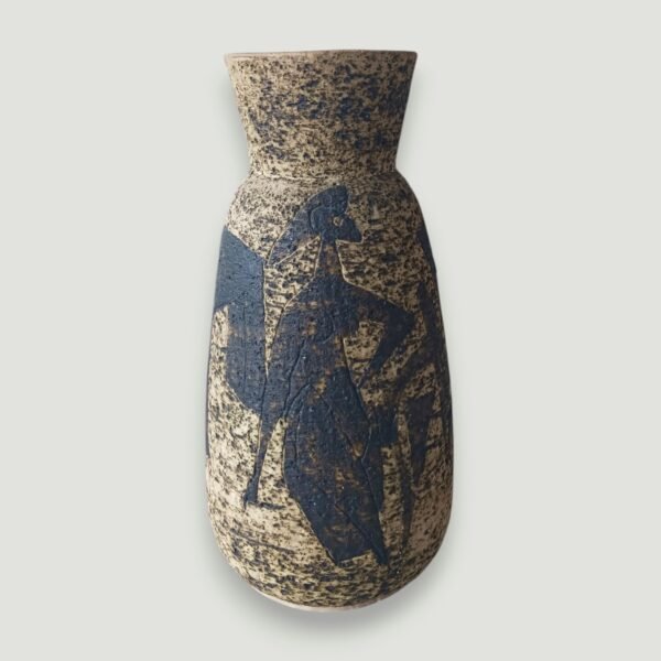 XL Mid-Century Vaas – Loré Beesel Keramiek 1960