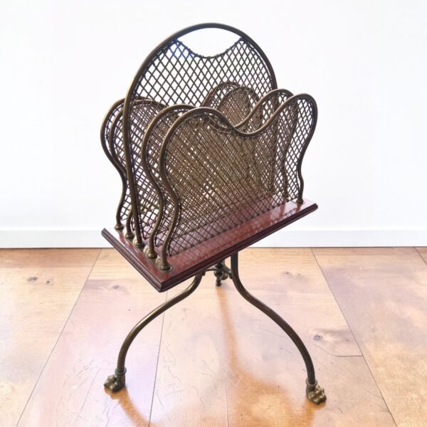 Antiek Engels kranten- / tijdschriftenrek van William Tonks & Sons – ca. 1890